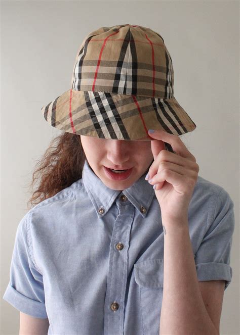 bucket burberry hat|Burberry bucket hat vintage.